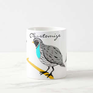 Taza De Café Quail Thunder_Cove de Bobwhite Blue