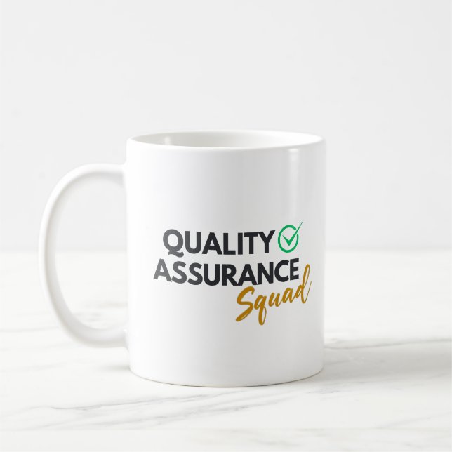 Taza De Café Quality Assurance Squad – QA Team Mug (Izquierda)