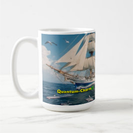 Taza De Café Quantum-Charm AI avisa al barco velero tall v3.0