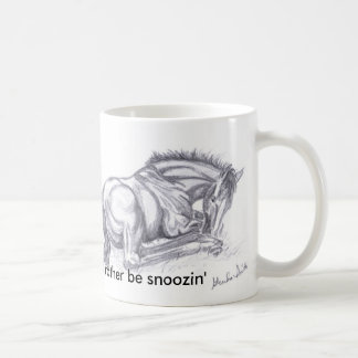 Taza De Café QuarterHorseFoalPencil, sería bastante snoozin