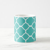 Quatrefoil azul Verde azulado simple y elegante pe