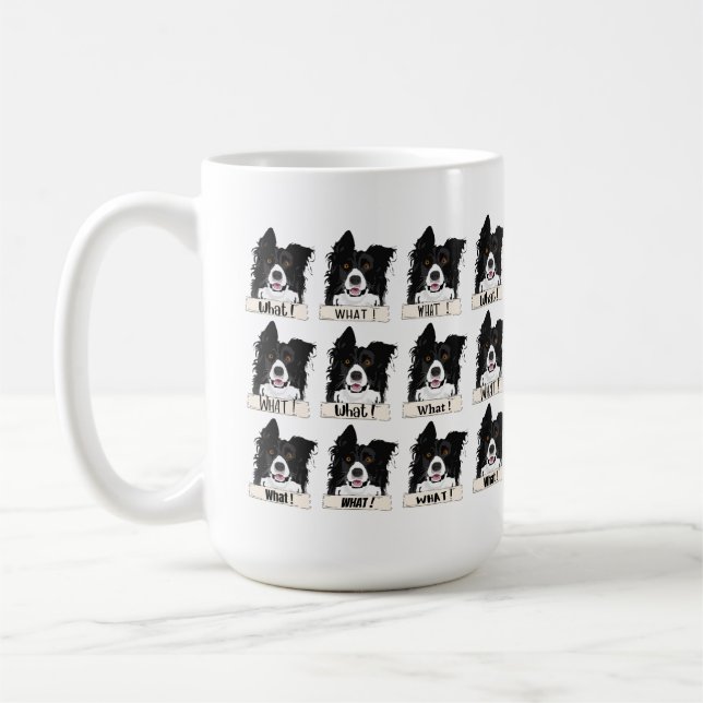 Taza De Café ¡Qué! Border Collie (Izquierda)