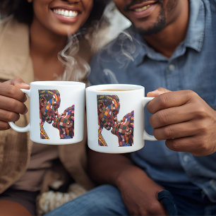 Taza de café que celebra el arte de la confección