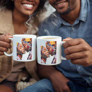 Taza de café que celebra el arte de la confección