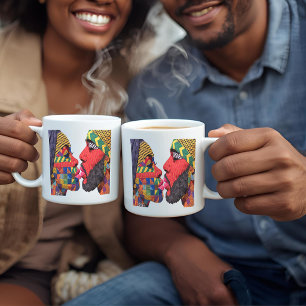 Taza de café que celebra el arte de la confección