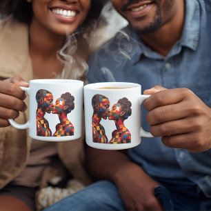 Taza de café que celebra el arte de la confección