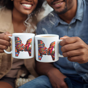 Taza de café que celebra el arte de la confección