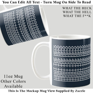 Taza De Café Qué Diablos Mensaje Oculto 132WB Frase Divertida