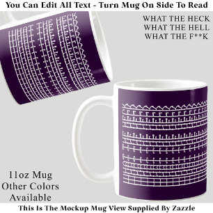 Taza De Café Qué Diablos Mensaje Oculto 132WP Frase Divertida