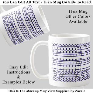 Taza De Café Qué Diablos Mensaje Oculto Personalizado 142BuW Ci