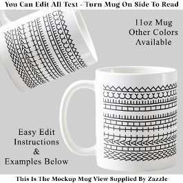 Taza De Café Qué Diablos Mensaje Oculto Personalizado 142BW Cit