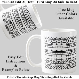 Taza De Café Qué Diablos Mensaje Oculto Personalizado 142BW Cit