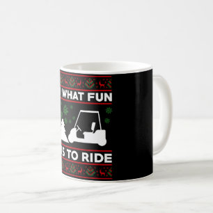 Taza De Café Qué divertido es andar en carrito de golf Navidad