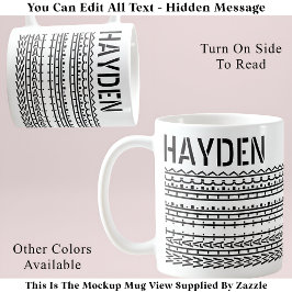 Taza De Café Qué Divertido Es El Mensaje Oculto 137BW Divertido