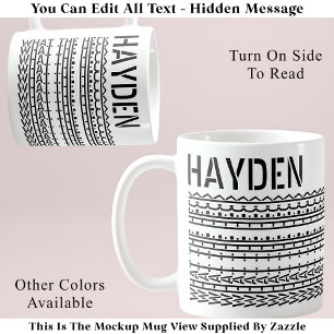 Taza De Café Qué Divertido Es El Mensaje Oculto 137BW Divertido