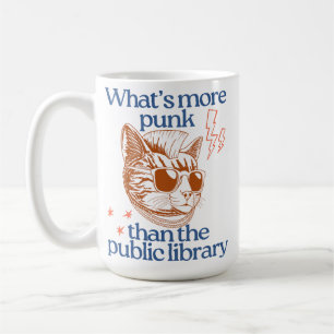 Taza De Café Qué es más punk que la biblioteca pública