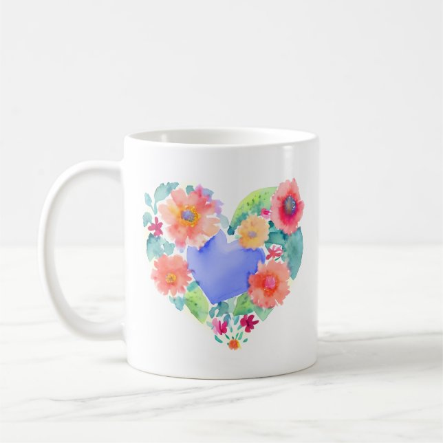 Taza De Café Que florezcan tus sueños | Floral Wreath (Izquierda)