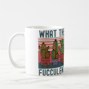 Taza De Café Qué Fucculentas Plantas De Cactus Vintage Jardiner