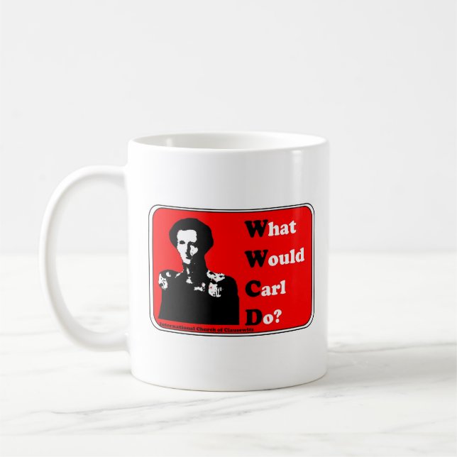 Taza De Café Qué haría Carl - Iglesia Intro de Clausewitz Rojo (Izquierda)