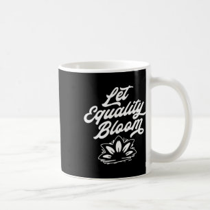Taza De Café Que la igualdad florezca retro Lotus Flower Pride