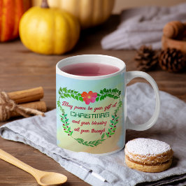 TAZA DE CAFÉ QUE LA PAZ SEA TU REGALO A LOS NAVIDADES