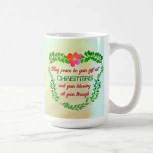 TAZA DE CAFÉ QUE LA PAZ SEA TU REGALO A LOS NAVIDADES