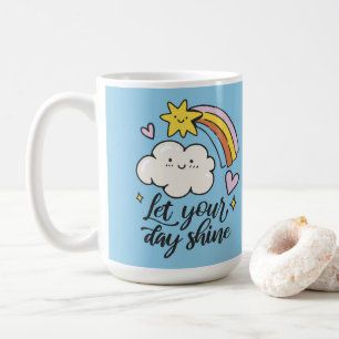 Taza De Café Qué lindo dejar que tu día brille la nube Personal