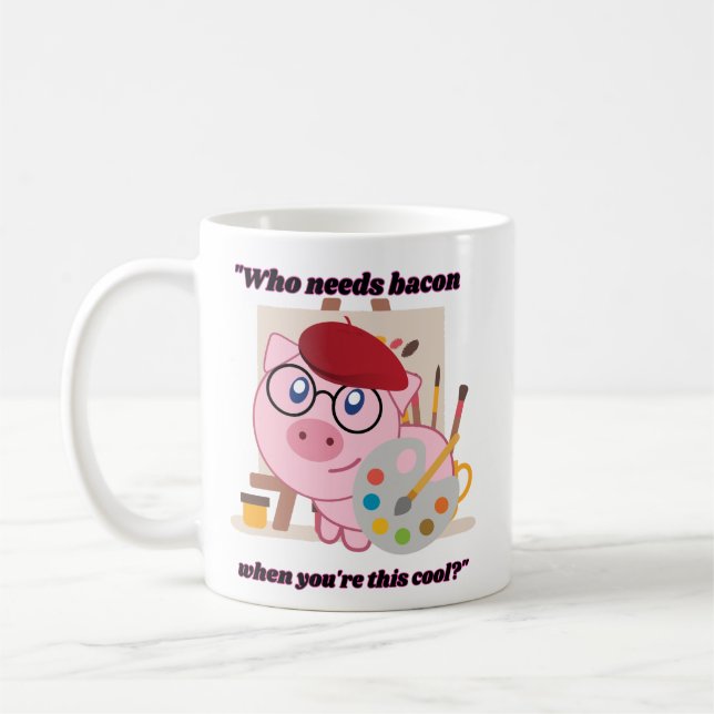 Taza De Café que necesitan una cita de bacon pig (Izquierda)