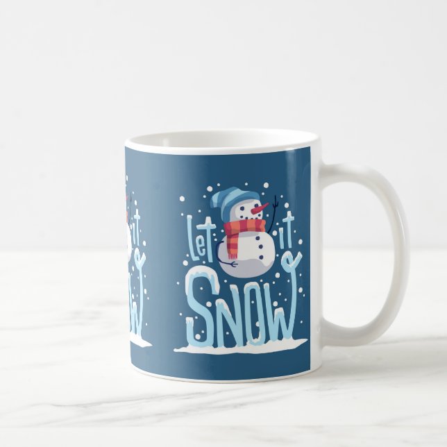 Taza De Café Que Nieva El Café De Snowman Mug (Derecha)