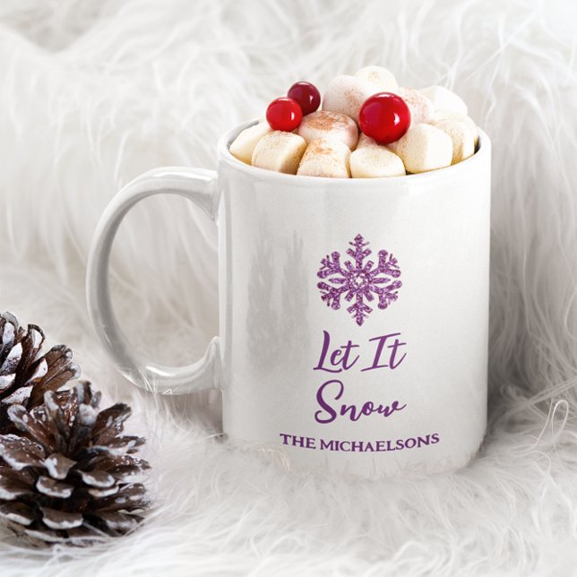 Taza De Café Que Nieva El Picado De Nieve Morado (Subido por el creador)