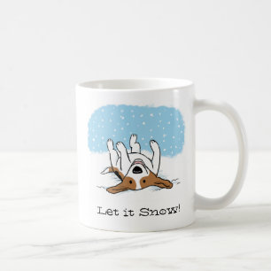 Taza De Café Que nieve beagle   Personalizado de vacaciones de 