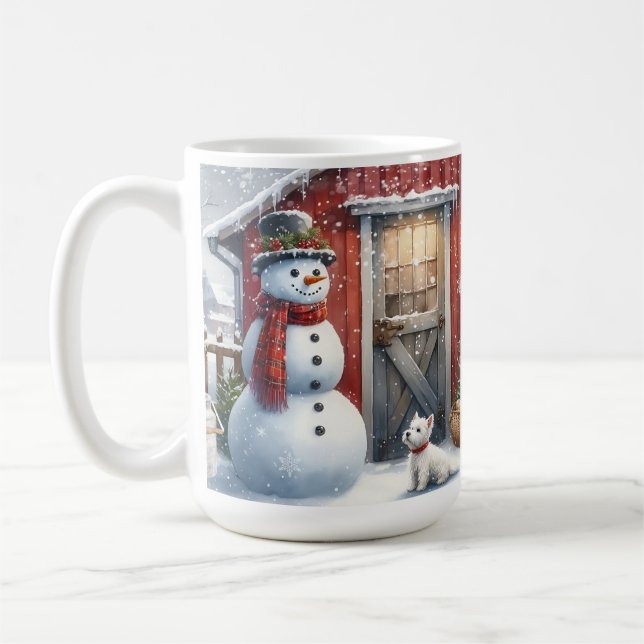 Taza De Café Que Nieve Mug (Izquierda)