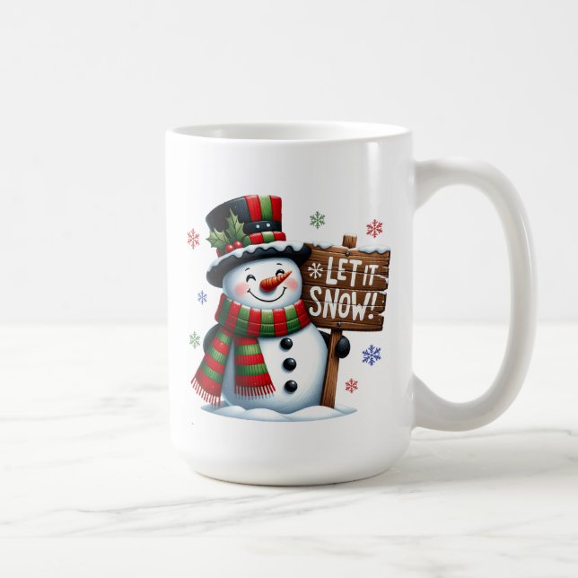 Taza De Café Que Nieve Mug (Derecha)