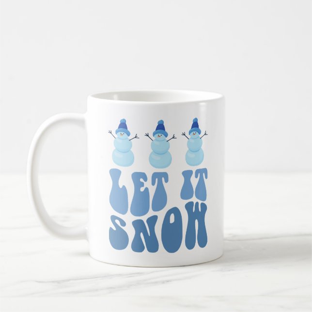 Taza De Café Que nieve tipografía, Navidades (Izquierda)
