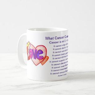 Taza De Café Qué no puede hacer el cáncer de corazón para poema