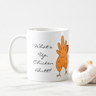 Taza De Café Qué pasa con el culo de pollo   Humor divertido