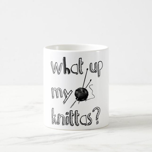 Taza De Café ¿Qué Pasa Con Mis Knittas? (Centro)