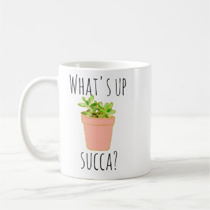 Taza De Café ¿Qué pasa Succa Suculentas Cactus Humor Suroeste