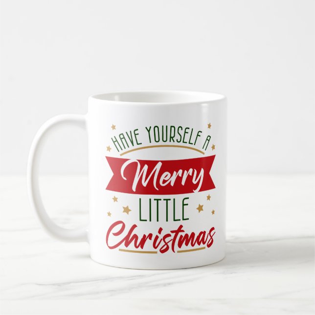 Taza De Café Que Se Haga Feriado Un Pequeño Navidad (Izquierda)