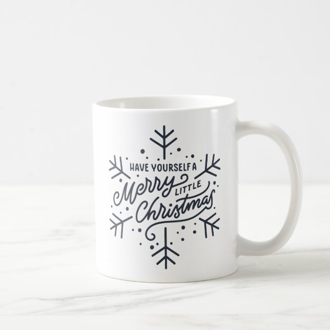 Taza De Café Que tengas unos buenos Navidades - Copo de nieve (Derecha)