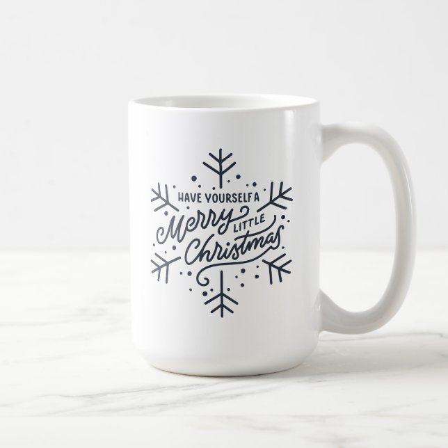 Taza De Café Que tengas unos buenos Navidades - Copo de nieve (Derecha)