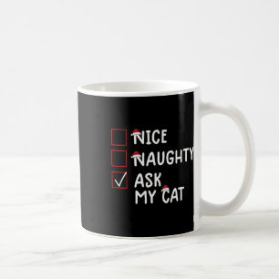 Taza De Café Qué travieso preguntar a los Navidades de Cat Cute