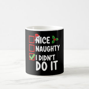 Taza De Café Qué travieso que no hice Navidades lista vacacione