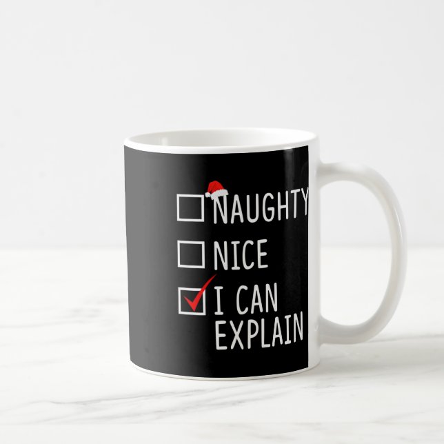 Taza De Café Qué travieso que puedo explicar a Navidades divert (Derecha)