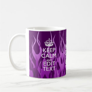 Taza De Café Que tu texto mantenga la calma sobre las llamas de
