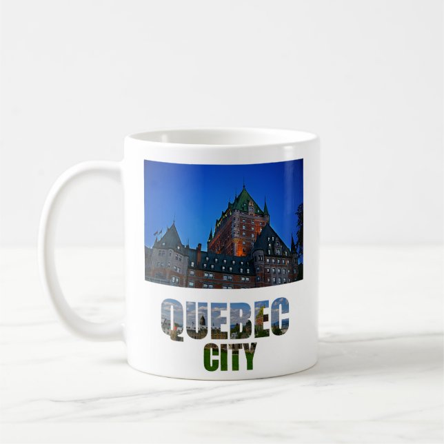 Taza De Café Quebec City Canada Chateau Frontenac Photo (Izquierda)