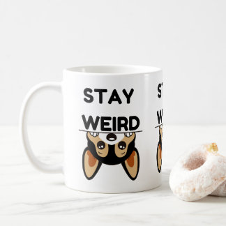 Taza De Café Quédate extraño divertido perro terrier de Boston