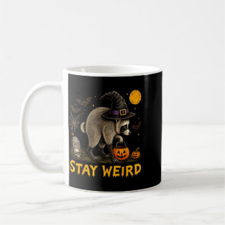 Taza De Café Quédate raro Jimothy Seattle Mapache Halloween