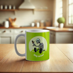 Taza De Café ¡Quédense Curiosos! Personalizado De Robot Y Marip