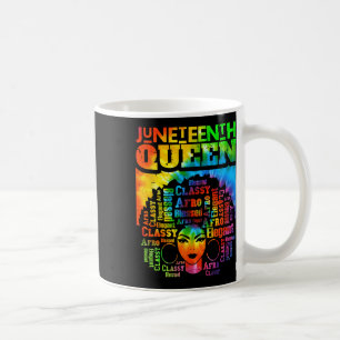 Taza De Café Queen Afro Melanin Chica negra Magic Women Tie Dye